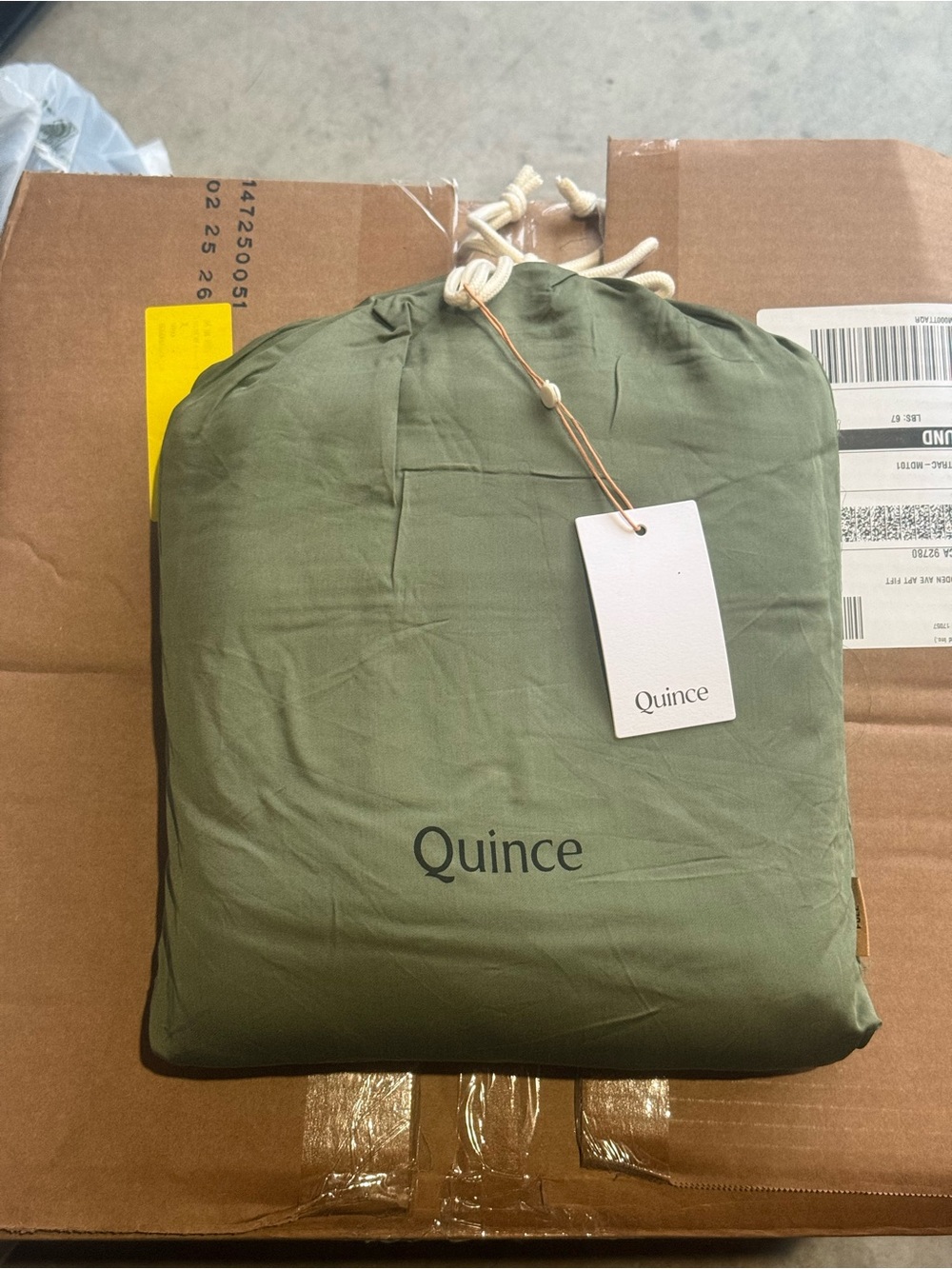 NWT Quince Bamboo Sheet Set Full Size - OLIVE